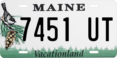 ME license plate 7451UT