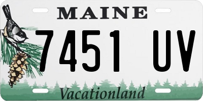 ME license plate 7451UV