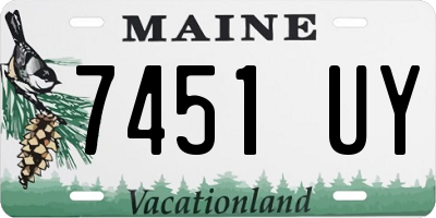 ME license plate 7451UY