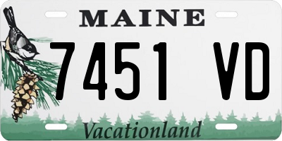 ME license plate 7451VD