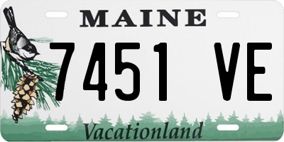 ME license plate 7451VE
