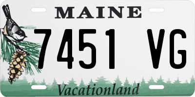 ME license plate 7451VG