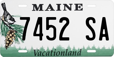 ME license plate 7452SA