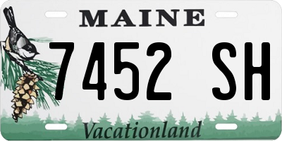 ME license plate 7452SH