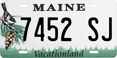 ME license plate 7452SJ