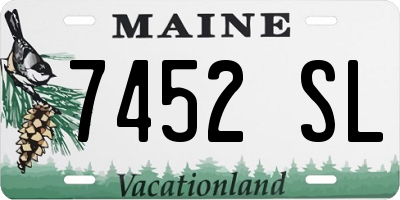 ME license plate 7452SL