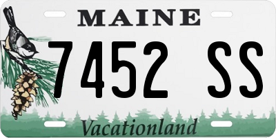 ME license plate 7452SS