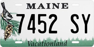 ME license plate 7452SY