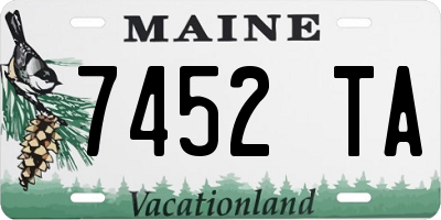 ME license plate 7452TA