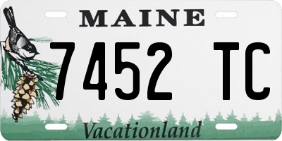 ME license plate 7452TC