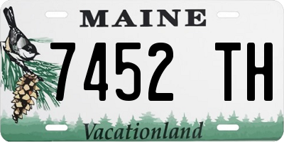 ME license plate 7452TH