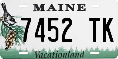 ME license plate 7452TK