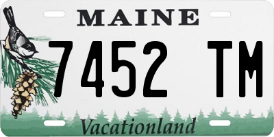 ME license plate 7452TM