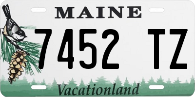 ME license plate 7452TZ