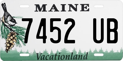ME license plate 7452UB