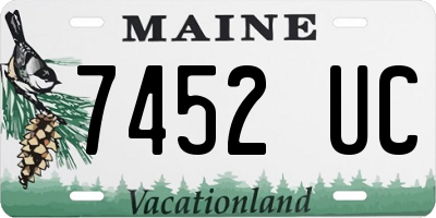 ME license plate 7452UC