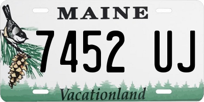 ME license plate 7452UJ