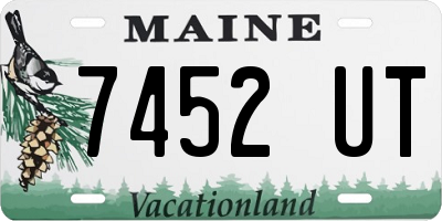 ME license plate 7452UT