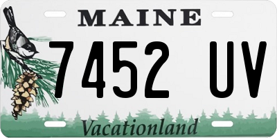 ME license plate 7452UV