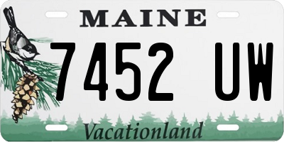 ME license plate 7452UW