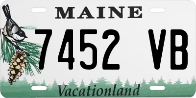 ME license plate 7452VB