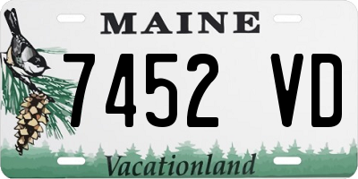 ME license plate 7452VD