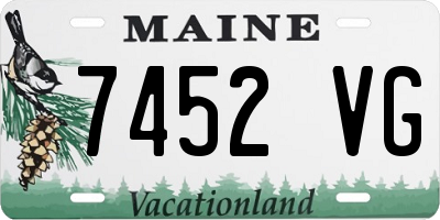 ME license plate 7452VG