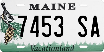 ME license plate 7453SA