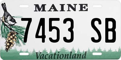 ME license plate 7453SB