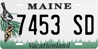 ME license plate 7453SD