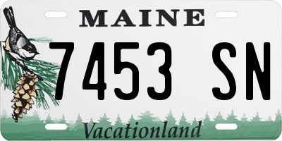 ME license plate 7453SN