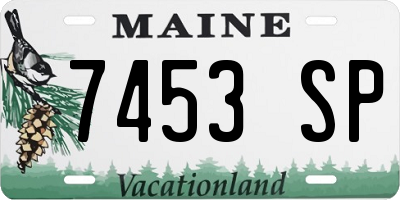 ME license plate 7453SP