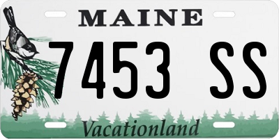 ME license plate 7453SS