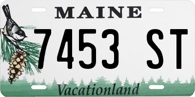 ME license plate 7453ST