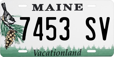 ME license plate 7453SV