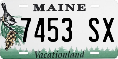 ME license plate 7453SX