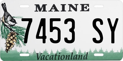 ME license plate 7453SY