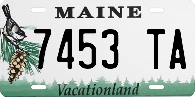 ME license plate 7453TA