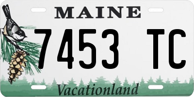 ME license plate 7453TC