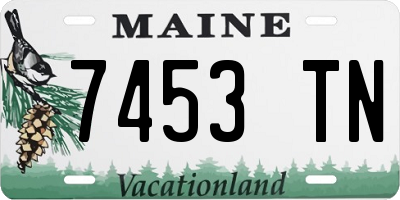 ME license plate 7453TN