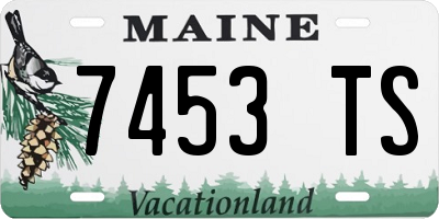 ME license plate 7453TS