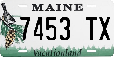 ME license plate 7453TX