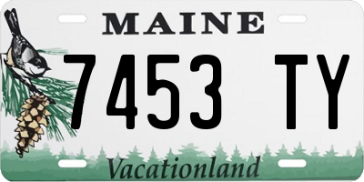 ME license plate 7453TY