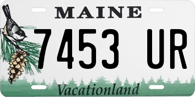 ME license plate 7453UR