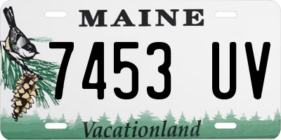 ME license plate 7453UV