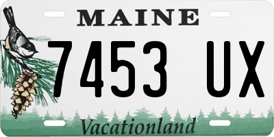 ME license plate 7453UX