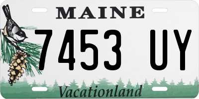 ME license plate 7453UY