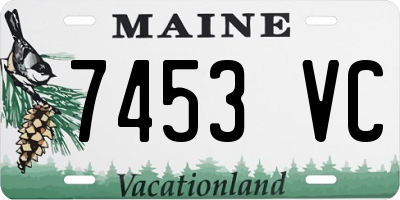 ME license plate 7453VC