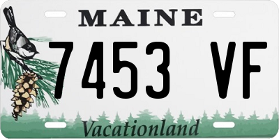 ME license plate 7453VF