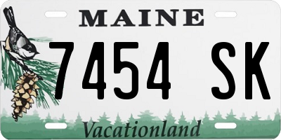 ME license plate 7454SK
